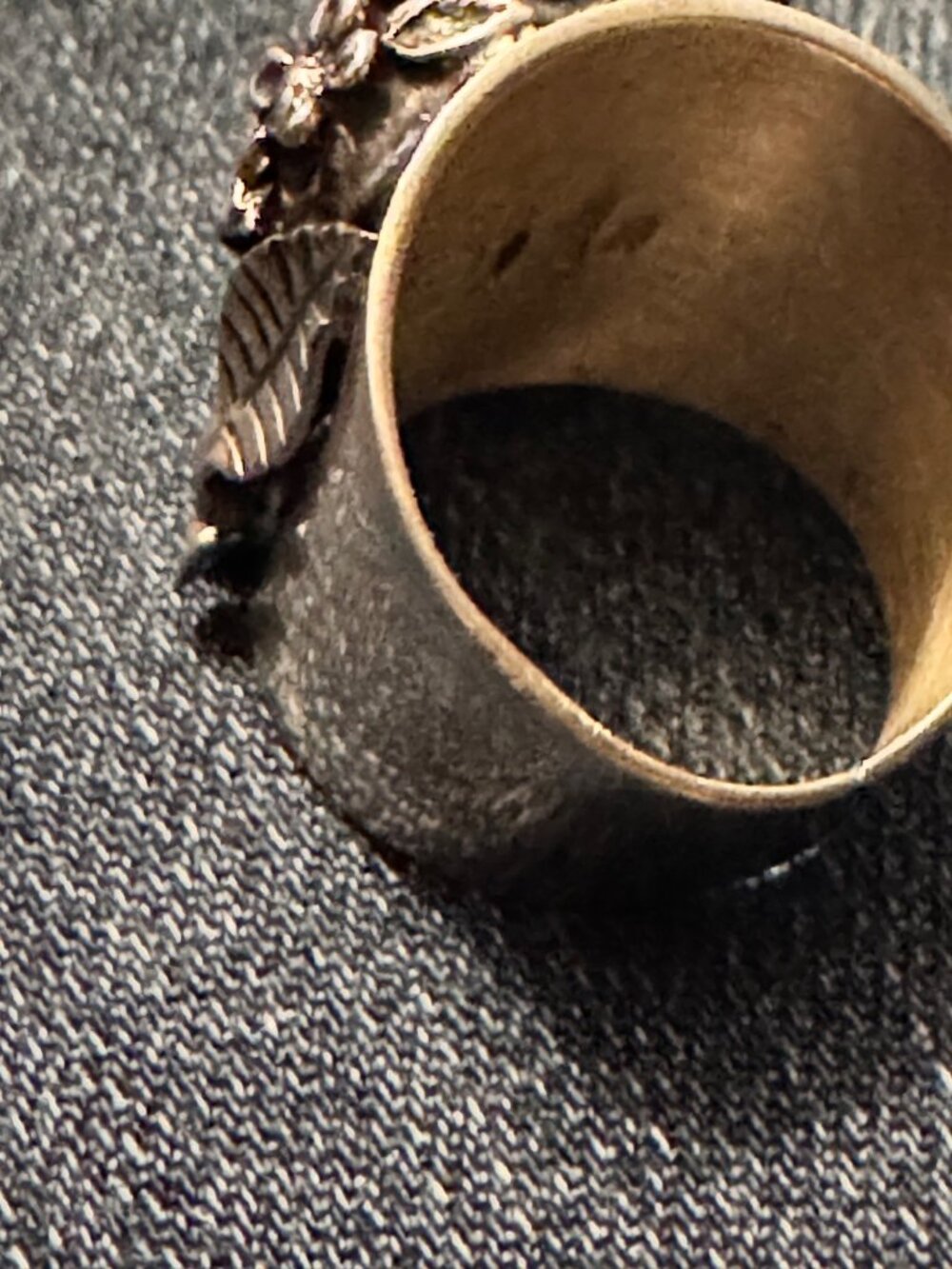 Sterling Silver 925 Sugar Skull Floral Wide Band Ring Size 9.5 JJ 19.83g - Picture 11 of 14